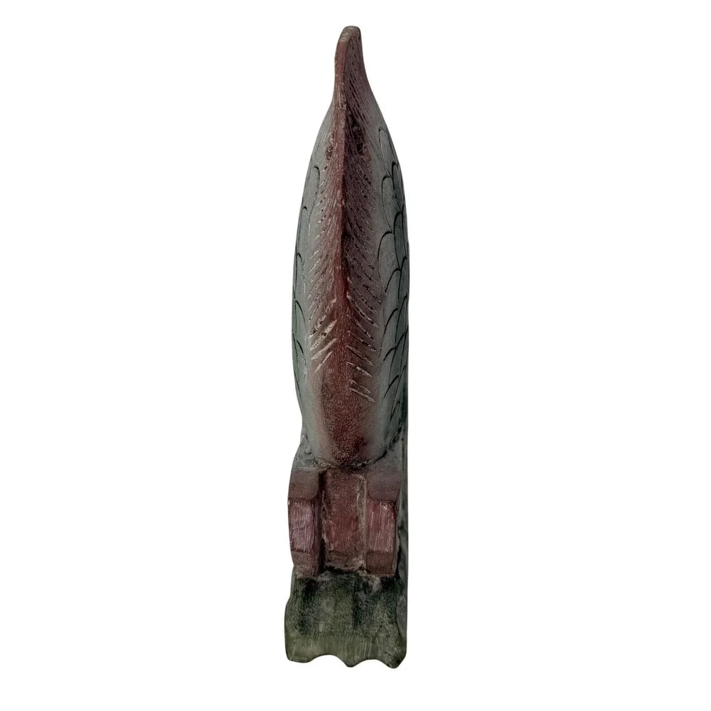Vintage Large Hand Carved Wooden‎ Fish Sculpture Folk Art Nautical Decor